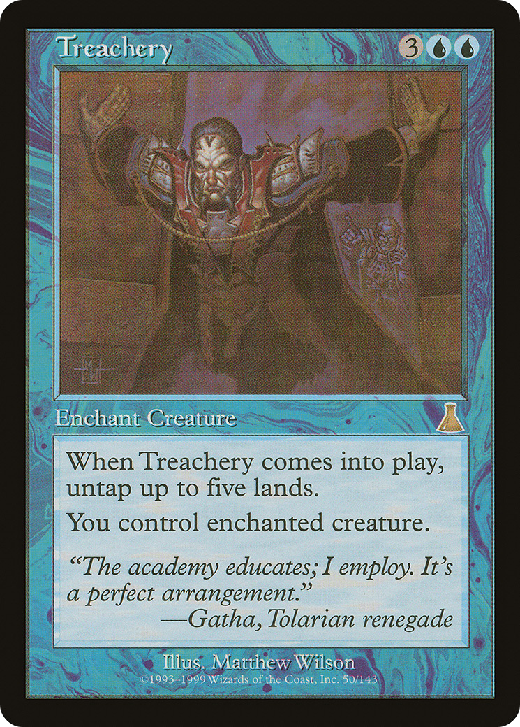 Treachery (UDS-050) [Urza's Destiny] MTG Single Wizards of the Coast