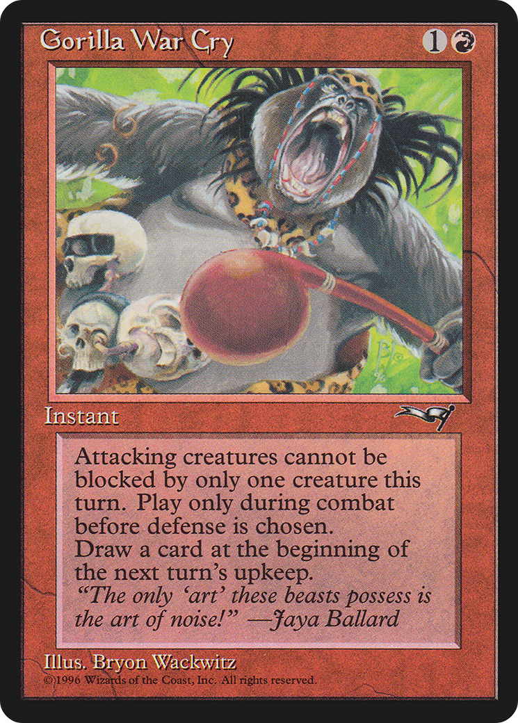 Gorilla War Cry (Red Club) (ALL-109) [Alliances] MTG Single Wizards of the Coast