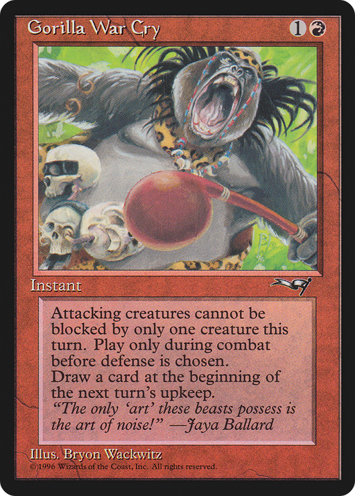 Gorilla War Cry (Red Club) (ALL-109) [Alliances] MTG Single Wizards of the Coast