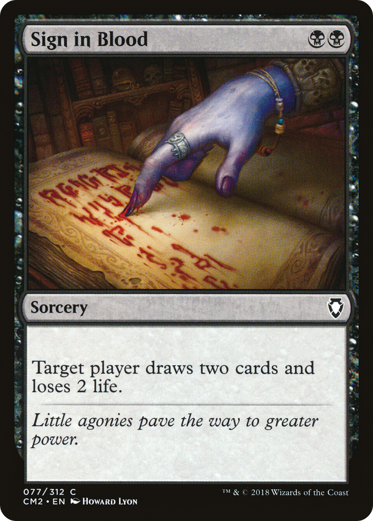 Sign in Blood (CM2-077) [Commander Anthology Volume II] MTG Single Wizards of the Coast