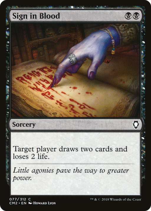 Sign in Blood (CM2-077) [Commander Anthology Volume II] MTG Single Wizards of the Coast