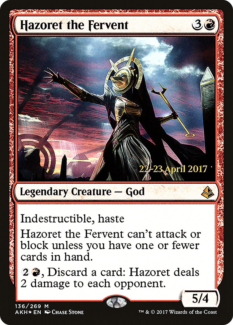 Hazoret the Fervent (PRE-136) [Amonkhet Promos] Foil MTG Single Wizards of the Coast