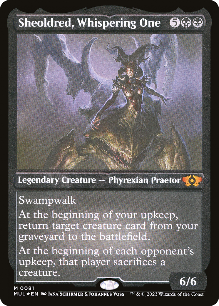 Sheoldred, Whispering One (Foil Etched) (MUL-081) [Multiverse Legends] Foil MTG Single Wizards of the Coast