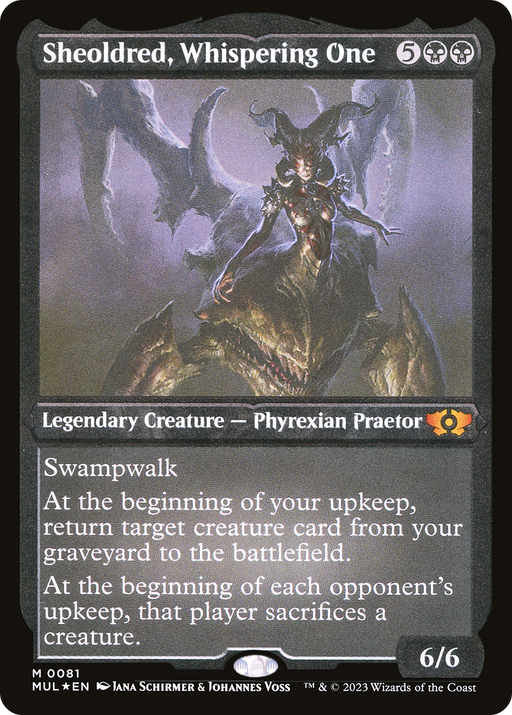 Sheoldred, Whispering One (Foil Etched) (MUL-081) [Multiverse Legends] Foil MTG Single Wizards of the Coast