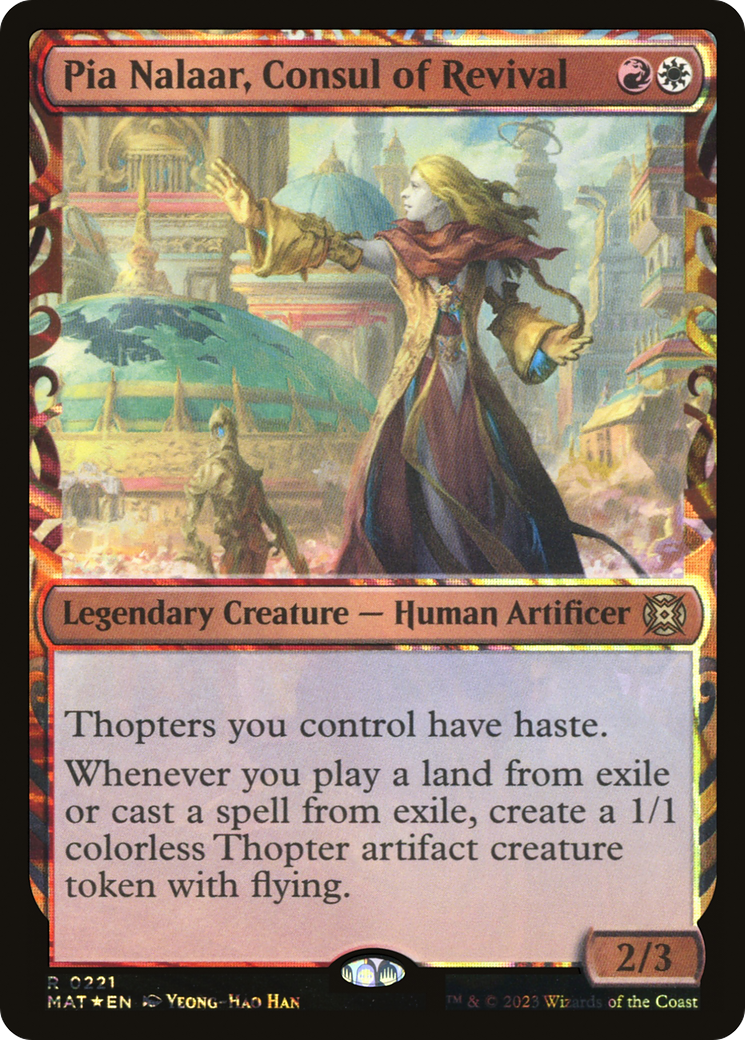 Pia Nalaar, Consul of Revival (Halo Foil) (MAT-221) [March of the Machine: The Aftermath] (Showcase) Foil MTG Single Wizards of the Coast