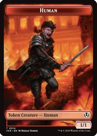 Human (0014) // Emblem - Chandra, Dressed to Kill Double-Sided Token (INR-14 // 24) [Innistrad Remastered] Foil MTG Single Wizards of the Coast