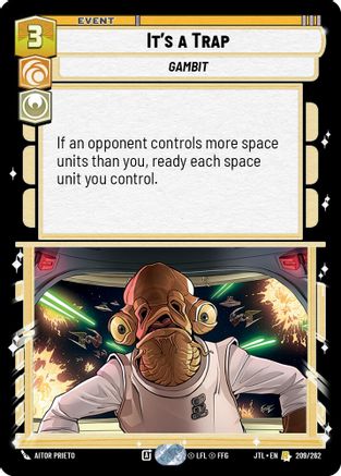 It's a Trap (209/262) [Jump to Lightspeed] Star Wars: Unlimited Single Disney