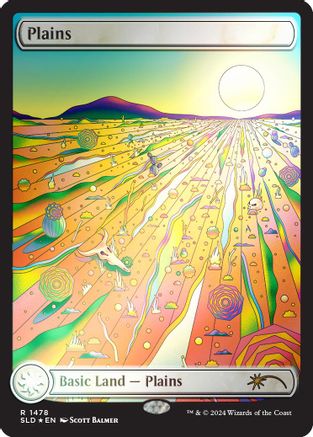 Plains (1478) (Rainbow Foil) (SLD-1478) [Secret Lair] Drop Series Foil MTG Single Wizards of the Coast