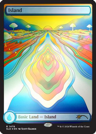 Island (1479) (Rainbow Foil) (SLD-1479) [Secret Lair] Drop Series Foil MTG Single Wizards of the Coast