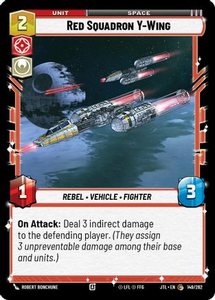 Red Squadron Y-Wing (149/262) [Jump to Lightspeed] Star Wars: Unlimited Single Disney