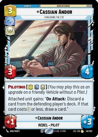 Cassian Andor - Threading the Eye (048/262) [Jump to Lightspeed] Star Wars: Unlimited Single Disney