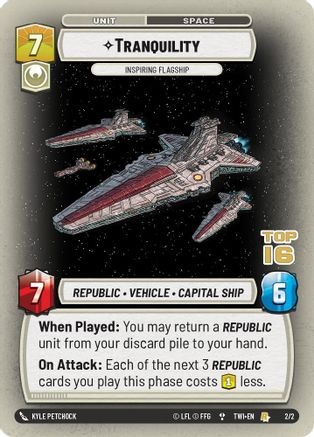 Tranquility - Inspiring Flagship (Top 16) (2/2) [Store Showdown Promos] Foil Star Wars: Unlimited Single Disney