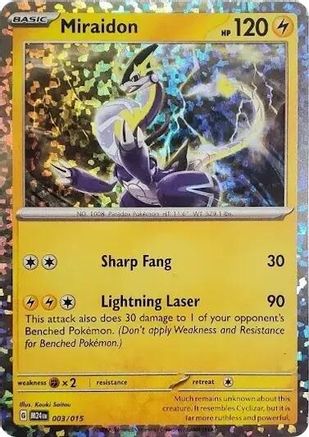 Miraidon (3) Holofoil [Promos: McDonalds Promos 2024] Pokemon Single Pokémon