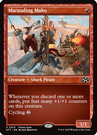Marauding Mako (-419) [Promo Pack: Aetherdrift] MTG Single Wizards of the Coast