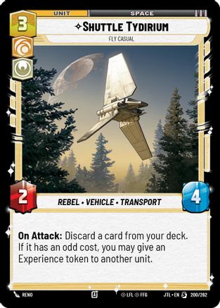 Shuttle Tydirium - Fly Casual (200/262) [Jump to Lightspeed] Star Wars: Unlimited Single Disney