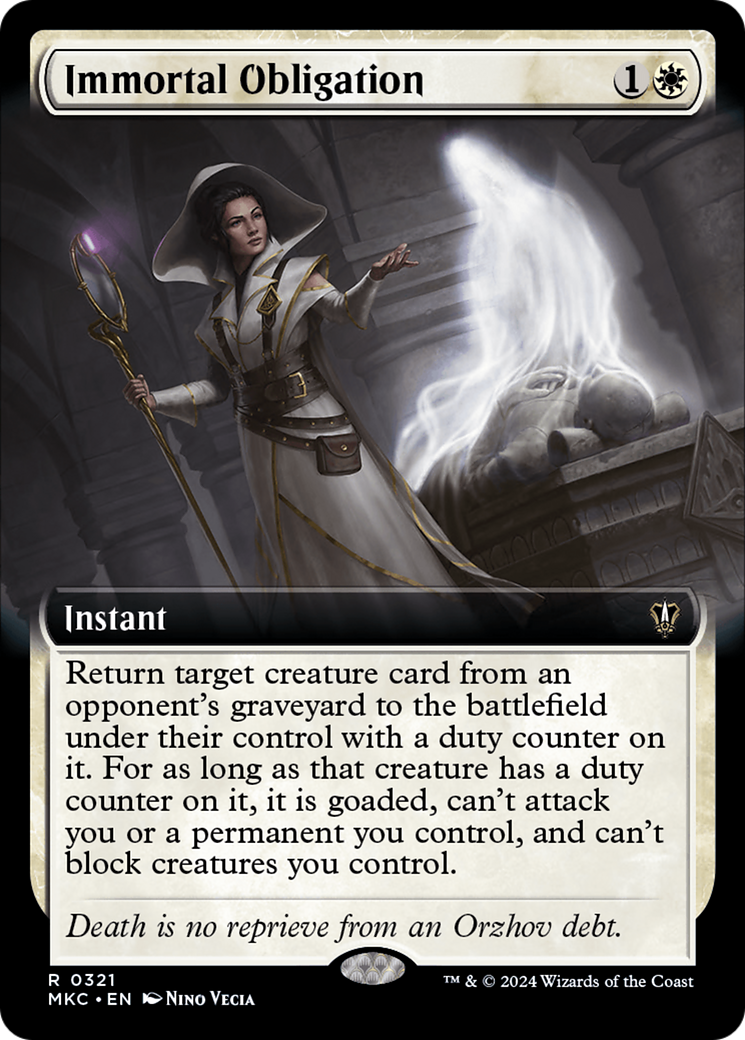 Immortal Obligation (MKC-321) [Murders at Karlov Manor Commander] (Extended Art) MTG Single Wizards of the Coast