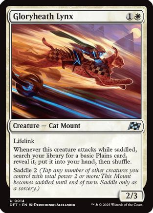 Gloryheath Lynx (DFT-014) [Aetherdrift] MTG Single Wizards of the Coast