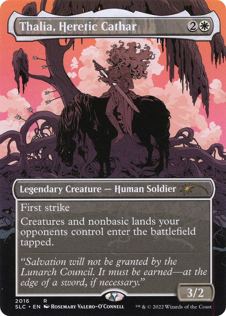 Thalia, Heretic Cathar (SLC-2016) [Secret Lair] Countdown Kit (Borderless) MTG Single Wizards of the Coast
