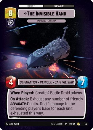 The Invisible Hand - Imposing Flagship (1/2) [Store Showdown Promos] Star Wars: Unlimited Single Disney