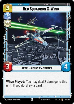 Red Squadron X-Wing (051/262) [Jump to Lightspeed] Star Wars: Unlimited Single Disney