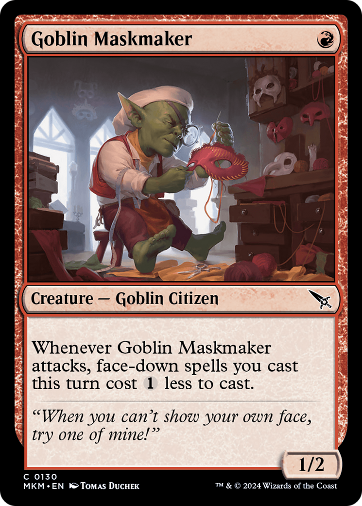 Goblin Maskmaker (MKM-130) [Murders at Karlov Manor] Foil MTG Single Murders at Karlov Manor