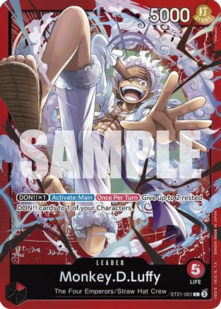 Monkey.D.Luffy (001) (ST21-001) [Starter Deck EX: Gear 5] Foil One Piece Single Bandai