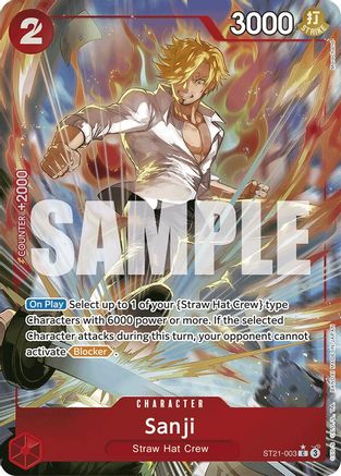 Sanji (Parallel) (ST21-003) [Starter Deck EX: Gear 5] Foil One Piece Single Bandai