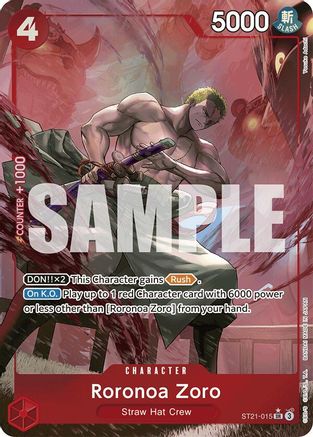 Roronoa Zoro (Parallel) (ST21-015) [Starter Deck EX: Gear 5] Foil One Piece Single Bandai