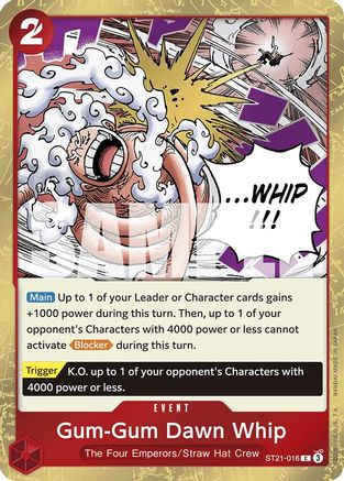 Gum-Gum Dawn Whip (ST21-016) [Starter Deck EX: Gear 5] Foil One Piece Single Bandai
