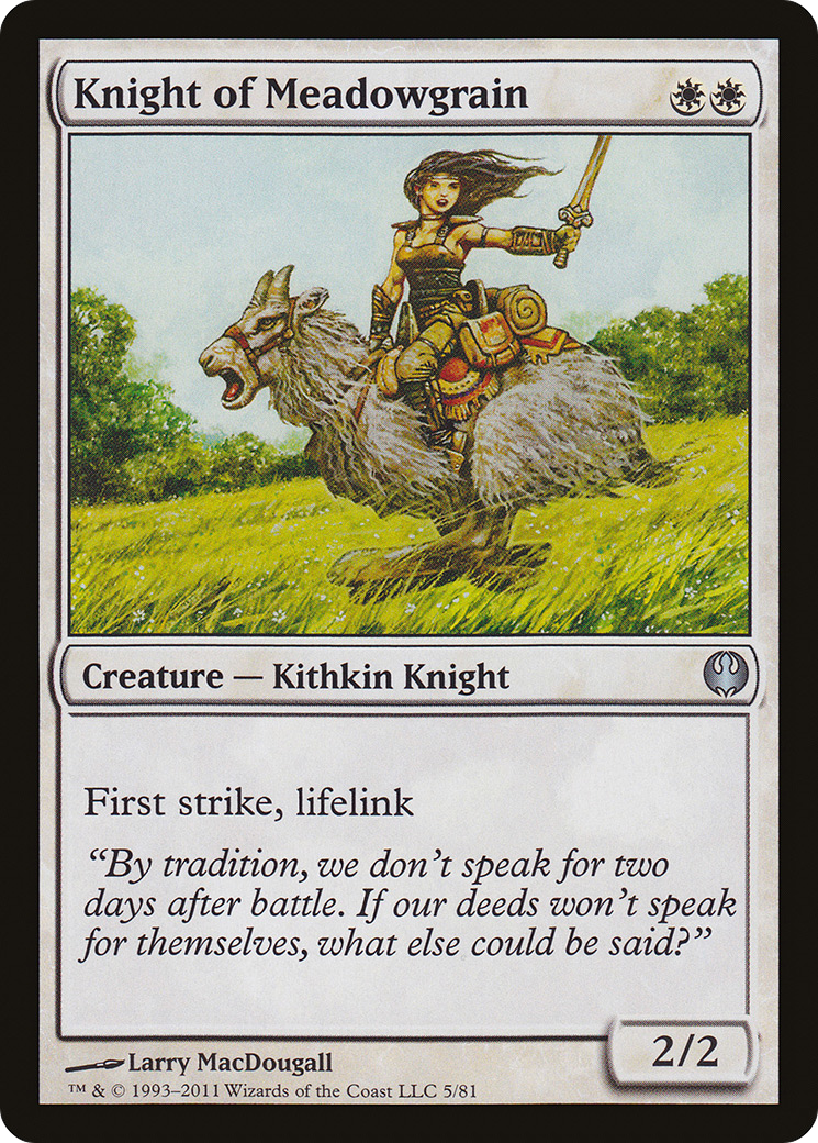 Knight of Meadowgrain (DDG-005) [Misc] Duel Decks: Knights vs. Dragons MTG Single Wizards of the Coast