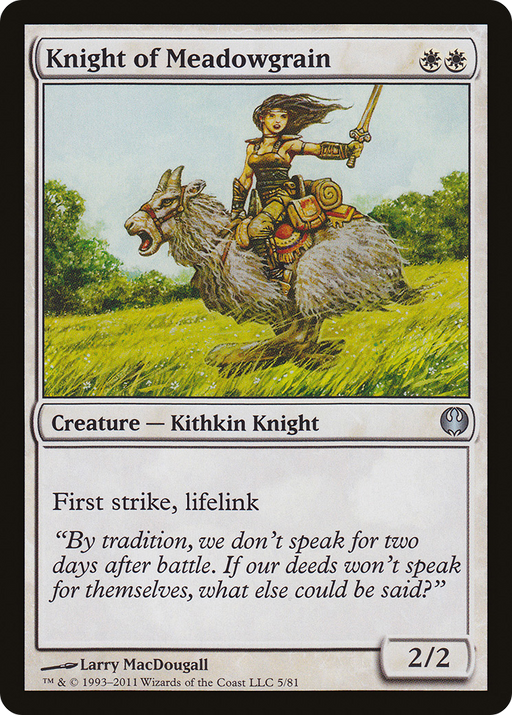 Knight of Meadowgrain (DDG-005) [Misc] Duel Decks: Knights vs. Dragons MTG Single Wizards of the Coast