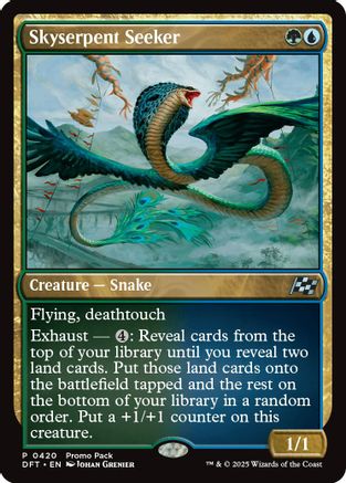 Skyserpent Seeker (-420) [Promo Pack: Aetherdrift] MTG Single Wizards of the Coast