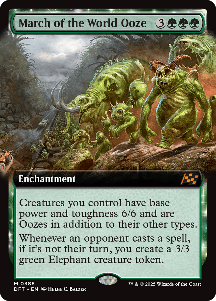 March of the World Ooze (DFT-388) [Aetherdrift] (Extended Art) MTG Single Wizards of the Coast