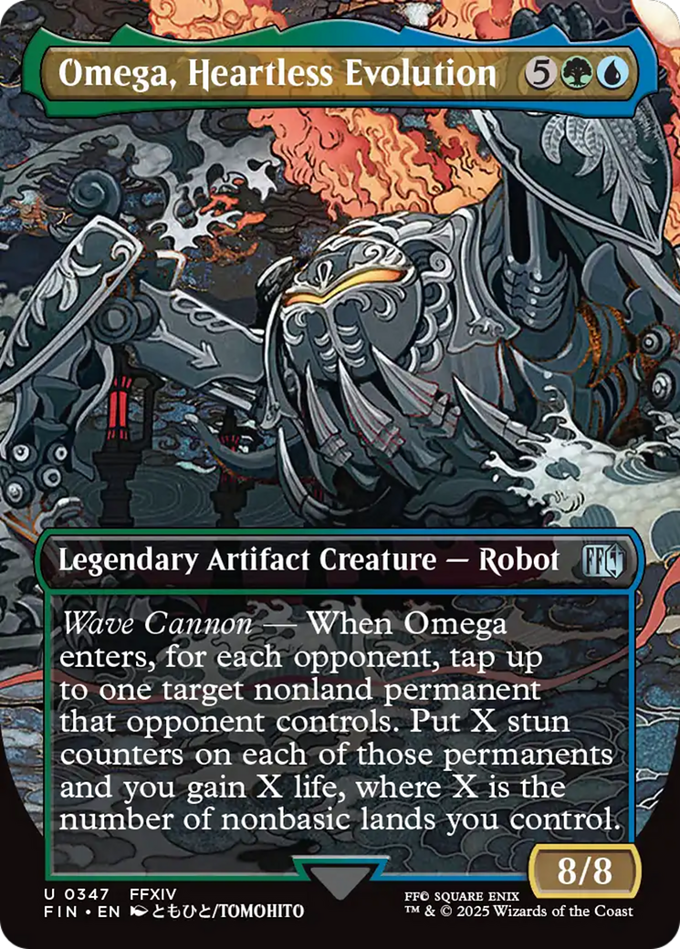 Omega, Heartless Evolution (FIN-347) [FINAL FANTASY] (Borderless) MTG Single Wizards of the Coast
