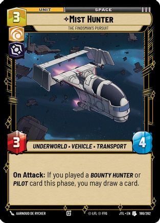 Mist Hunter - The Findsman's Pursuit (186/262) [Jump to Lightspeed] Star Wars: Unlimited Single Disney