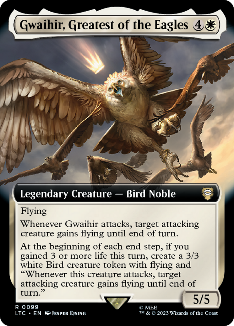 Gwaihir, Greatest of the Eagles (LTC-099) [Tales of Middle-earth Commander] (Extended Art) Foil MTG Single Wizards of the Coast