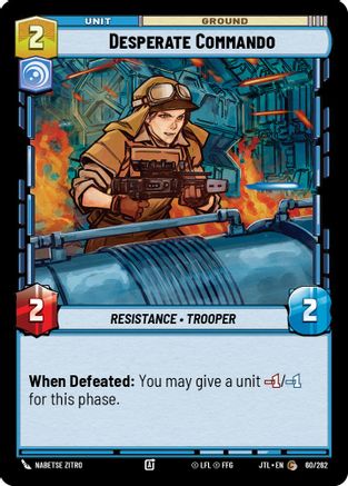 Desperate Commando (060/262) [Jump to Lightspeed] Star Wars: Unlimited Single Disney