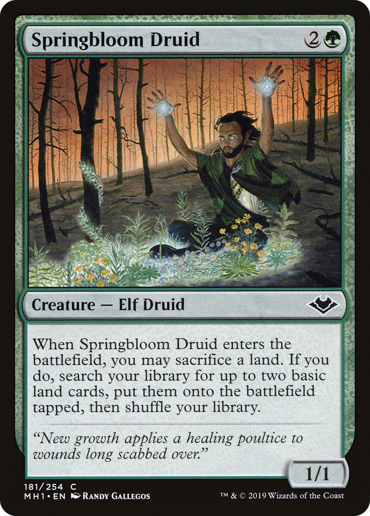 Springbloom Druid (MH1-181) [Modern Horizons] Foil MTG Single Modern Horizons
