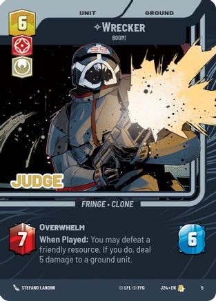 Wrecker - Boom! (5) [Judge Promos] Star Wars: Unlimited Single Disney