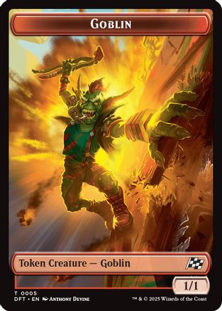 Goblin // Thopter (0010) Double-Sided Token (DFT-5 // 10) [Aetherdrift] Foil MTG Single Wizards of the Coast