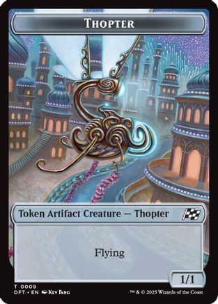 Thopter (0009) // Treasure Double-Sided Token (DFT-9 // 11) [Aetherdrift] Foil MTG Single Wizards of the Coast
