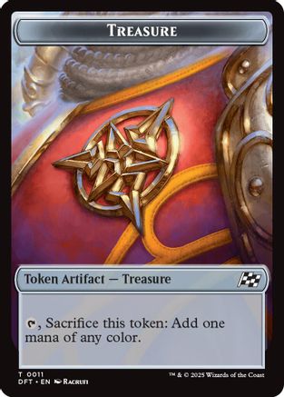 Treasure // Pilot Double-Sided Token (DFT-11 // 1) [Aetherdrift] Foil MTG Single Wizards of the Coast