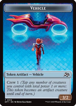 Vehicle // Pilot Double-Sided Token (DFT-12 // 1) [Aetherdrift] Foil MTG Single Wizards of the Coast
