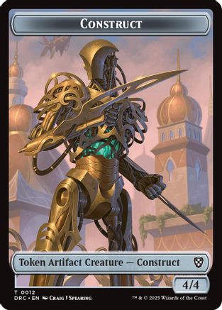 Construct // Beast (0011) Double-Sided Token (DRC-12 // 11) [Commander: Aetherdrift] MTG Single Wizards of the Coast