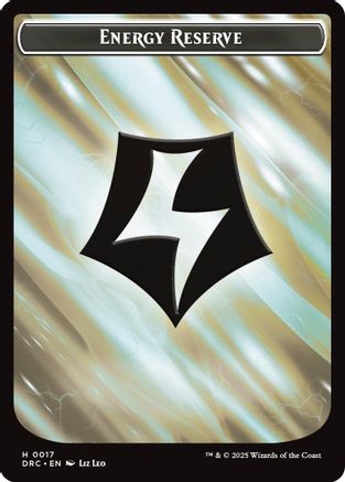 Energy Reserve // Energy Reserve Double-Sided Token (DRC-017) [Commander: Aetherdrift] MTG Single Wizards of the Coast