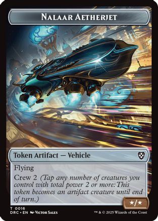 Nalaar Aetherjet // Treasure Double-Sided Token (DRC-16 // 11) [Commander: Aetherdrift] MTG Single Wizards of the Coast