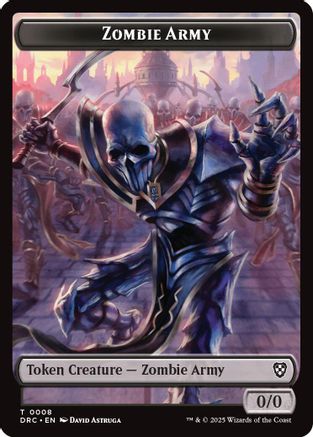 Zombie Army // Shapeshifter Double-Sided Token (DRC-8 // 4) [Commander: Aetherdrift] MTG Single Wizards of the Coast