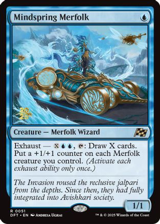 Mindspring Merfolk (PRE-051) [Prerelease Cards] Foil MTG Single Wizards of the Coast