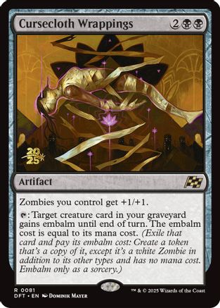 Cursecloth Wrappings (PRE-081) [Prerelease Cards] Foil MTG Single Wizards of the Coast