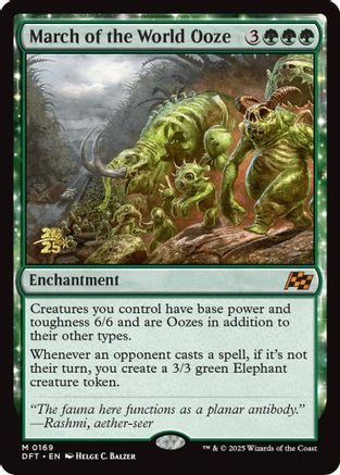 March of the World Ooze (PRE-169) [Prerelease Cards] Foil MTG Single Wizards of the Coast